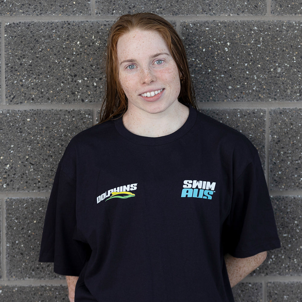 Kids Navy Swimming Tee