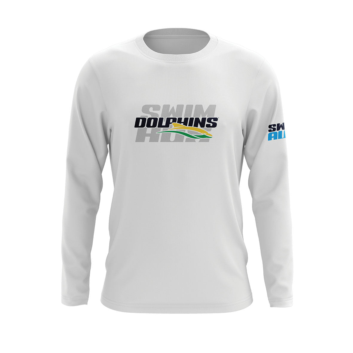 Kids Swimming Long Sleeve White Tee